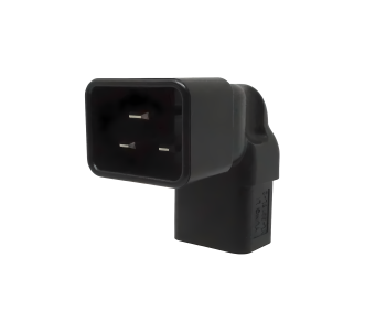 Netzadapter C19 auf C20 gewinkelt, YL-3318L-2 IEC 60320-C19/20 gewinkelt, unten/oben